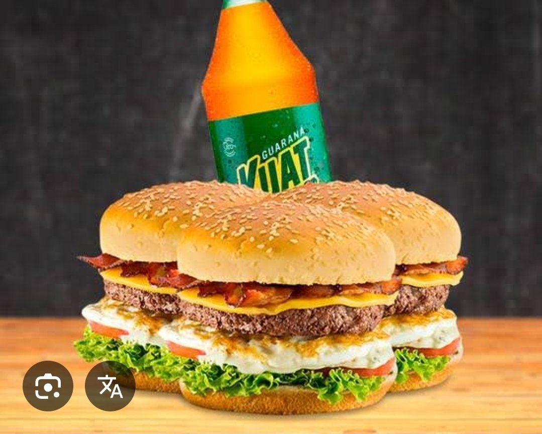 3 × burguer + kuat ou fanta de 2 litro